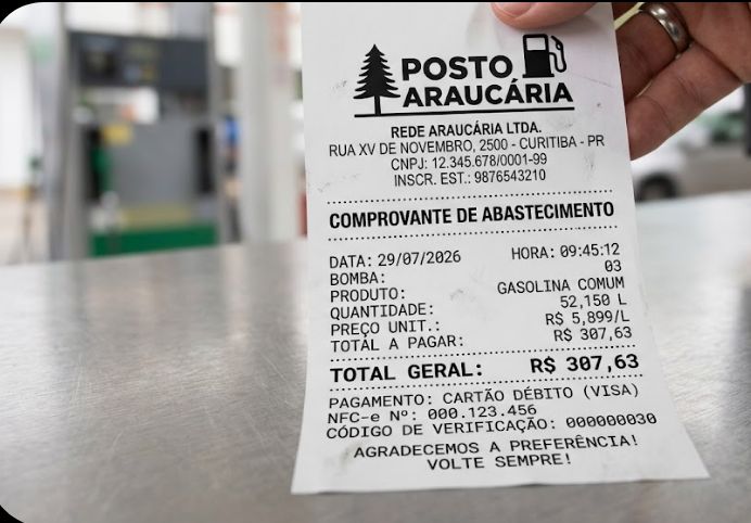 Comprovante de Abastecimento Real